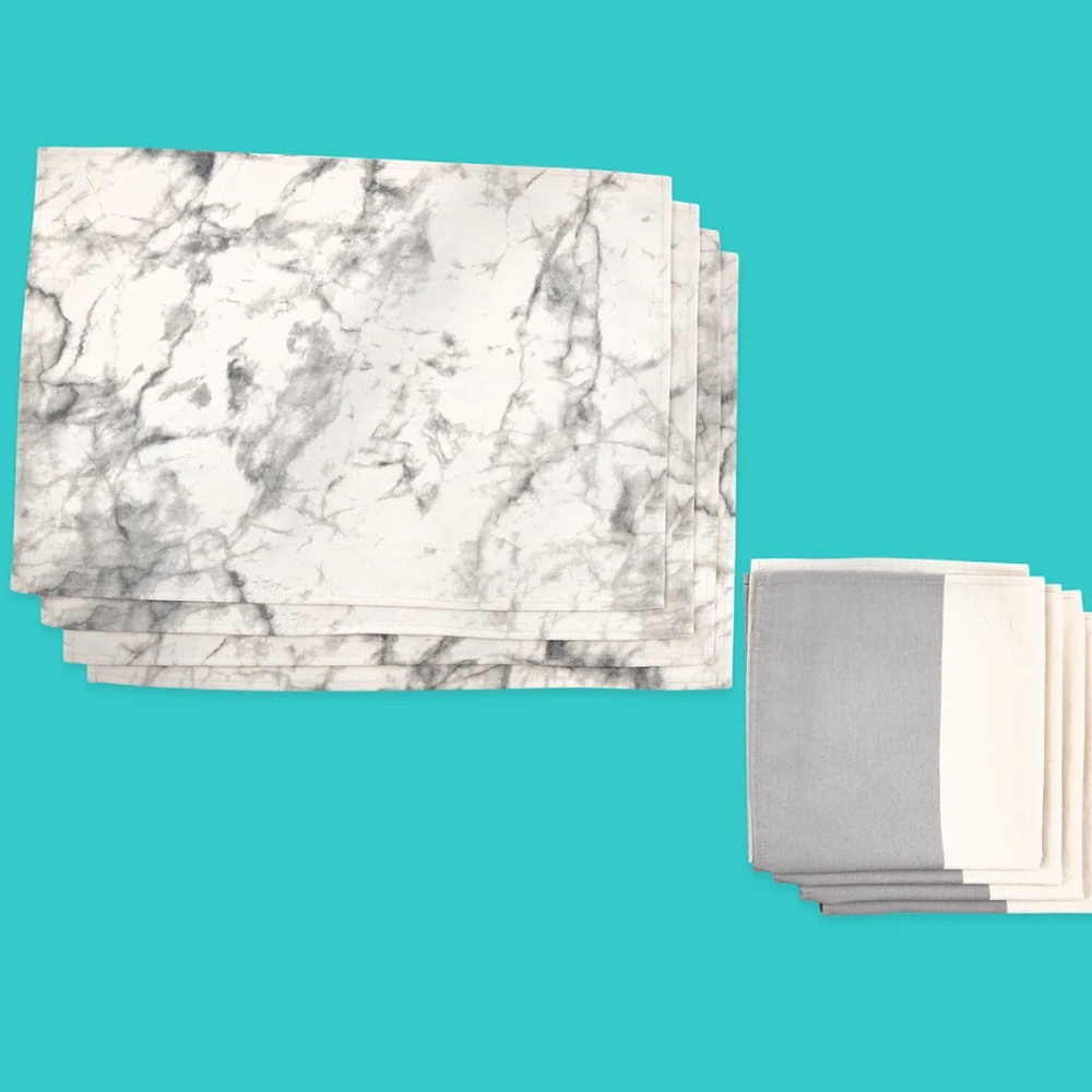 Chic & Tonic Marble Placemat & Napkin Set